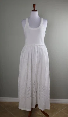 Catálogo SUNDANCE NUEVO $228 Bordado Ojales Idylla Maxi Vestido Sin Mangas Talla Grande Foto 1 de 4