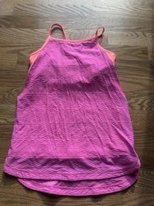 Ivivva By LuluLemon Girls Double Dutch Shelf Bra Tank Top Size 8 - Picture 1 of 4