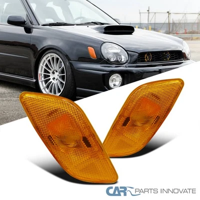 Fits 02-03 Subaru Impreza Amber Side Marker Corner Signal Turn Lights Lamps Pair Foto 1 de 4