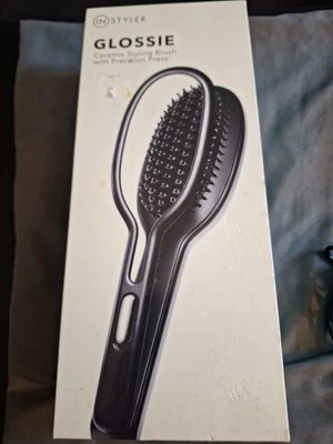 InStyler Model 00620 Glossie Ceramic Styling Heat Brush Straightener Flat Iron 2 - Image 1 of 4