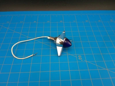 Luz Indicadora Lente Azul Cromo Rocket Bullet Universal Hot Rod Rat Rod Coche Foto 1 de 4