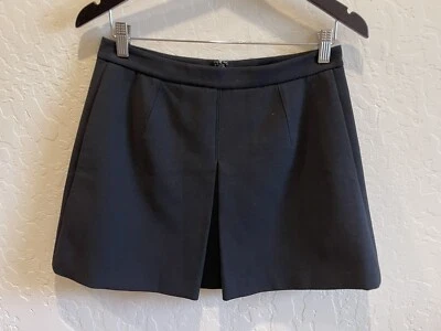 Vince NUEVO Minifalda envolvente superpuesta con abertura frontal negra talla 4 nueva con etiquetas Reg $245 Foto 1 de 4