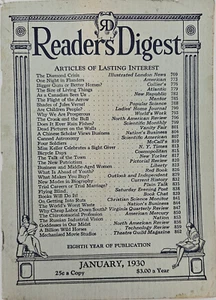 Readers Digest June 1930 Number 98 Vintage Softcover Very Great Condition Rare - Picture 1 of 6