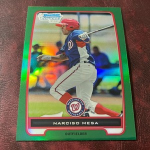 2012 Bowman Chrome Set NARCISO MESA ROOKIE PROSPECTS GREEN REFRACTOR #179 NATS