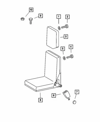 Reposacabezas central delantero genuino Mopar 2003-2006 Dodge Sprinter 3500 5104535AA Foto 1 de 1