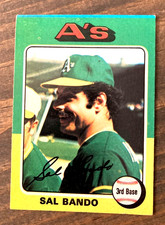 SAL BANDO OAK. A'S 1975 TOPPS #380