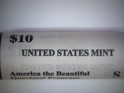 2012 S Puerto Rico El Yunque America The Beautiful Mint Quarter Roll, head-tails - Image 1 of 4