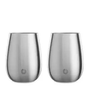 SNOWFOX Stainless Steel Grand Pinot Wine Glass, Set of 2 - Steel - Picture 1 of 5