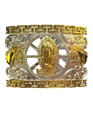 Fivelas de cinto estilo ocidental Virgin Mary Hebilla Vaquera Con Virgen - Imagem 1 de 2