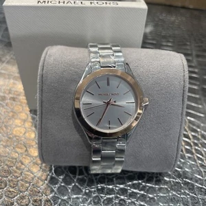 Michael Kors Mini Slim Sleek Runway MK3514 Women's Stainless Steel Analog Watch - Picture 1 of 8
