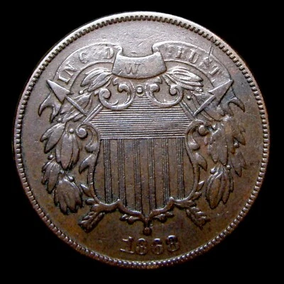 1868 Two Cent Piece 2cp ---- Nice Details Coin ---- #243Q - Image 1 of 3