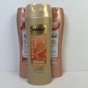 Suave Professionals Keratin Infusion Smoothing Shampoo Frizzy Hair 12.6 Oz X3 - Picture 1 of 9