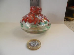 Tracy White Design mundgeblasener Tintenfass / Dekotopf klar mit Spritzern  - Bild 1 von 4