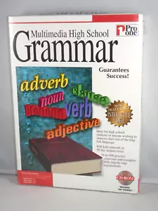 Multimedia High School Grammar (PC 1995 Pro One 2 Disc) Vintage Windows Software - Picture 1 of 6