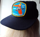 Vintage Florida Air National Guard Snapback Trucker Hat Military Patch Cap F 16