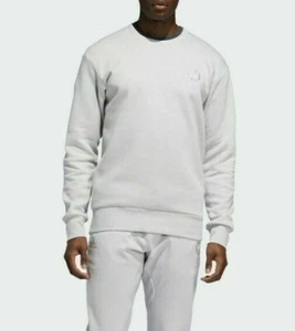 New Adidas Harden Fleece Crewneck Pullover Sweatshirt Men's Size XL Grey EJ2144 - Picture 1 of 8