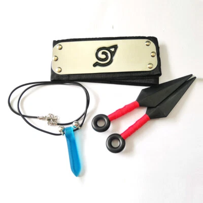 Anime Für Naruto Headband Stirnband Halskette Waffe Cosplay Weapon Kostüm - Bild 1 von 4