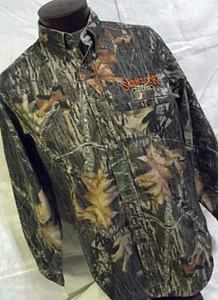 CAMO Vtg Scent-Lok Savanna Mens Camouflage Hunting Shirt Mossy Oak Break Up - Picture 1 of 10