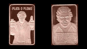 ★ JOLI MEDAILLE PLAQUEE BRONZE ● PABLO ESCOBAR / PLATA O PLOMO / CARTEL ★A7 - Picture 1 of 1