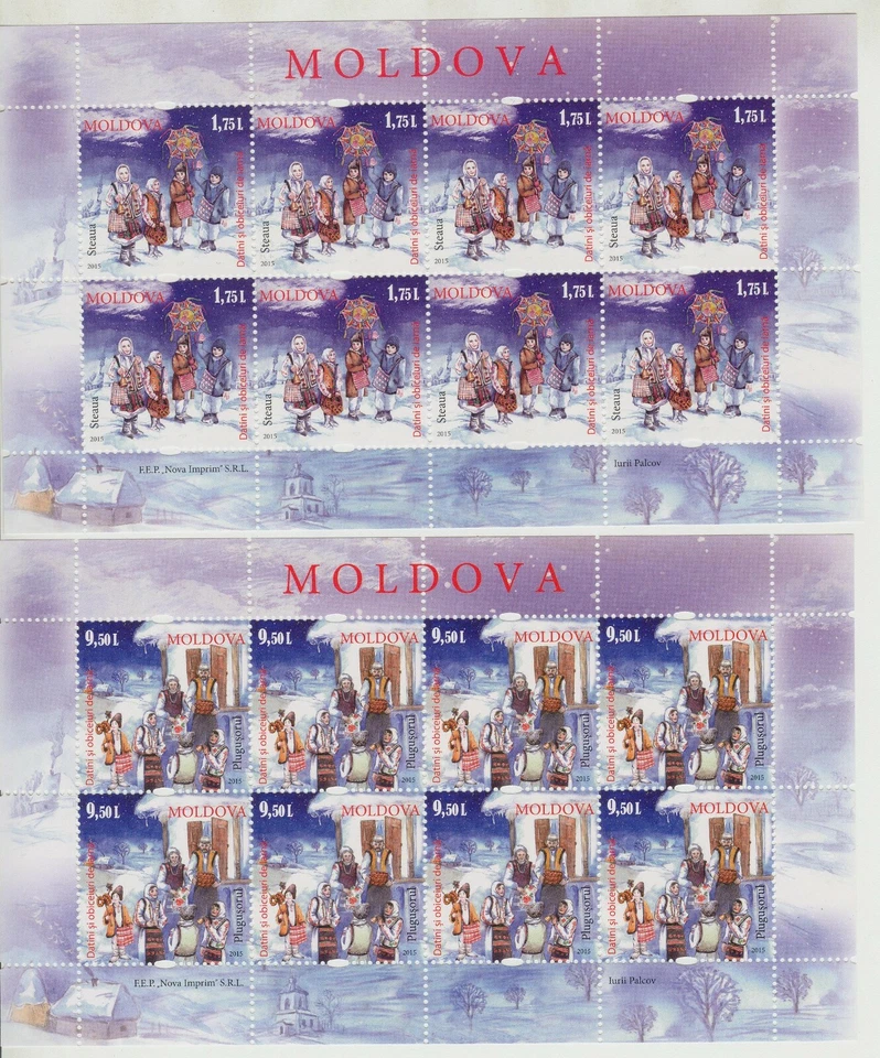 Moldavia 2015 Navidad, 2 hojas, MNH Foto 1 de 1