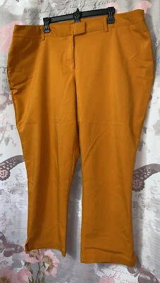 Pantalones Cortos para Mujer ASHLEY STEWART 24 Naranja Tiro Alto Bolsillos-Mezcla de Algodón Foto 1 de 4