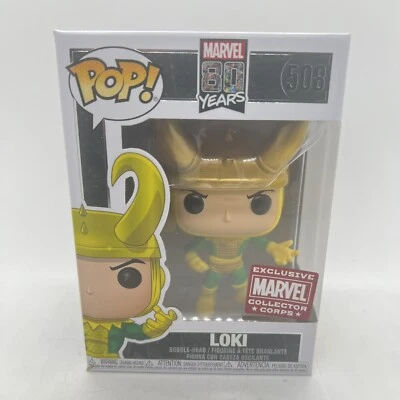 Funko Pop Marvel: 80 años - Loki #508 exclusivo de Collector Corps con protector Foto 1 de 4