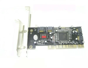 PCI to 4 ports SATA Serial ATA RAID Sil3114 Converter Controller I/O+Low Profile - Picture 1 of 5