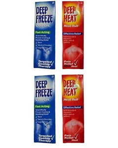2x Deep Freeze Cool Gel 100g Tube & 2x Deep Heat Rub 100g Tube - Picture 1 of 7