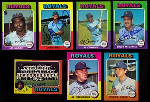 1975 Topps Kansas City Royals NEAR COMPLETE Team Set (23ct) w/5 SIGNED Al Cowens - Picture 1 of 6