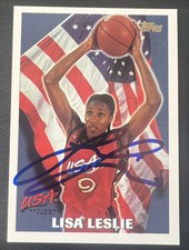 SIGNED Lisa Leslie 1996 Topps USA Women's National Team Rookie Auto WNBA COA