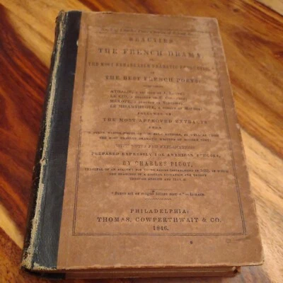 Charles Picot, Beauties of the French Drama, 1846 Ed., Hardcover, 456 pgs - Image 1 of 4