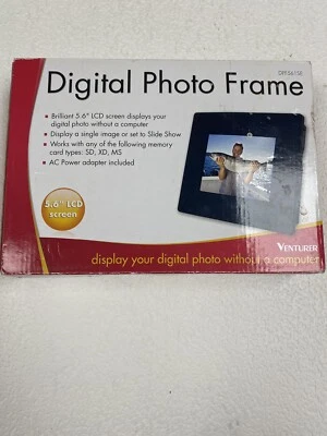 Marco de fotos digital, pantalla LCD 5,6, fotos sin computadora SD XD MS Foto 1 de 4