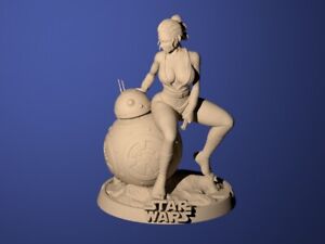 Figura impresa 3D Rey Skywalker Star Wars 110mm Montada                        