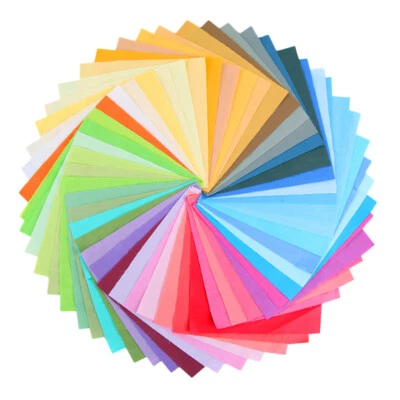 50PCS DIY Square Plain Cotton Fabric Patchwork Fabric Crafts Sewing 10 X 10 Cm - Image 1 of 4