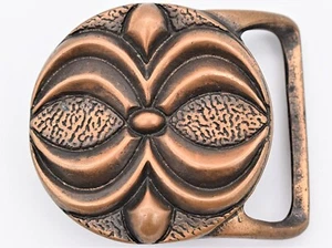 Tech Ether Guild "Lotus" Vintage Solid Brass Belt Buckle - Picture 1 of 3