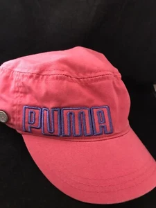 Rosa Puma Mütze mit blauem Umriss Logo verstellbare Damenmütze Kappe - Bild 1 von 5