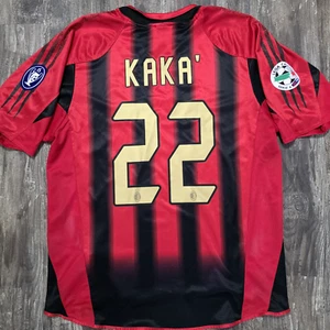 2005 Adidas AC Milan Home Soccer Jersey Ricardo Kaka' Men L Italy Serie A Brazil - Picture 1 of 10