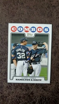 2008 Topps Josh Hamilton #UH112 - Tampa Bay Devil Rays - Autographed! - Image 1 of 2