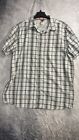 The North Face Short Sleeve Button Up Gray White Summer Wear Shirt Size Xxl Mens