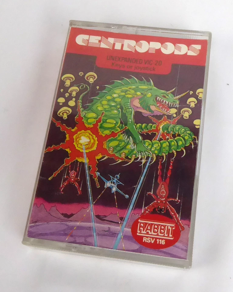 Commodore VC 20 VIC 20 -- CENTROPODS (Rabbit Software) -- TAPE - Bild 1 von 1