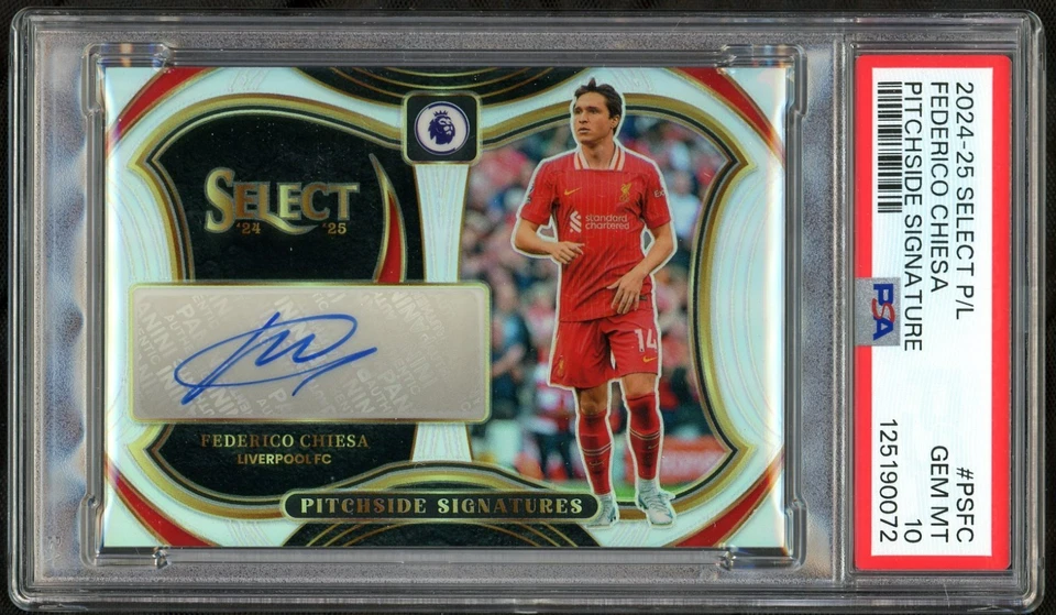 2024-25 Panini Select Federico Chiesa Pitchside Signature! Auto! PSA 10! #PS-FC! - Image 1 of 2