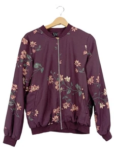 VERO MODA Damen Bomberjacke Rot Blumenmuster Freizeit Gr. S - Bild 1 von 2