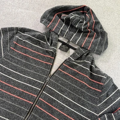 Sudadera con Capucha Oakley Para Hombre Pequeña Gris Rojo Rayas Cremallera Completa Tejida Informal Surf Skate Foto 1 de 4