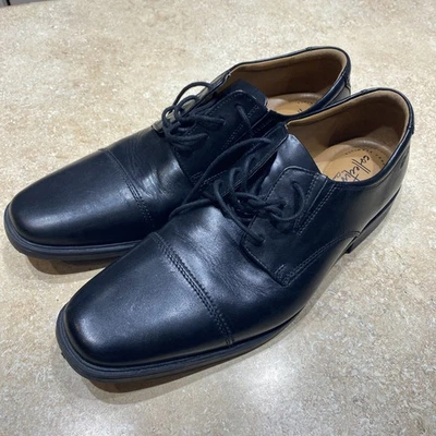 Clarks Mens Tilden 15770 Black Leather Lace-Up Oxford Dress Shoes Size 9.5 0591 - Image 1 of 4