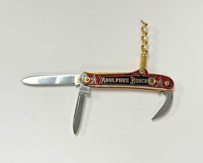 Cuchillo de Bolsillo Plegable KASTOR SOLINGEN ALEMANIA ADOLPHUS BUSCH Cerveza BARTENDER Foto 1 de 4