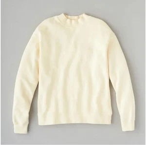 Kotn Mock Neck French Terry Sweatshirt Sunflower Yellow Woman Medium 100% Cotton - Picture 1 of 6