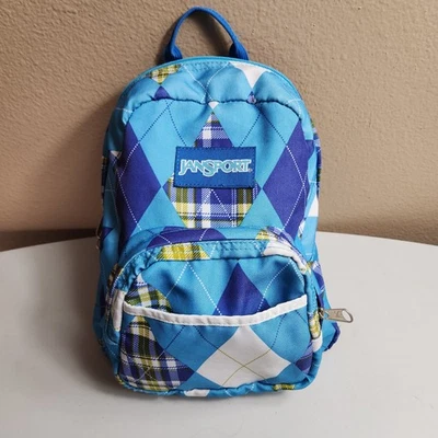 Mini mochila Jansport azul Argyle Foto 1 de 4