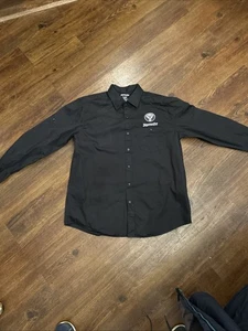 Jägermeister Hirsch Logo grün Baumwollmischung Langarm Hemd mit Knopfleiste Größe XL - Bild 1 von 3
