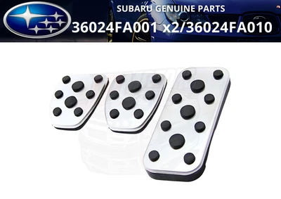 SUBARU Genuino 36024FA001 Juego de Pastillas de Pedal de Aluminio Embrague de Freno Acelerador Nuevo Foto 1 de 4