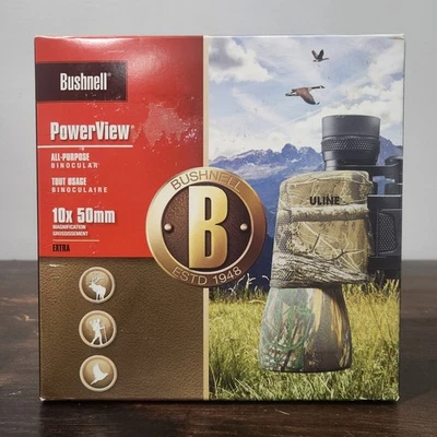 Bushnell PowerView All Purpose Binoculars 10x50mm HD Clarity RealTree Camouflage - Image 1 of 4